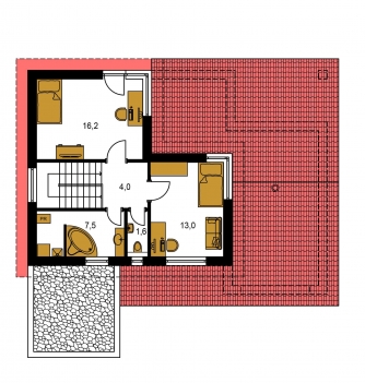 Grundriss des Obergeschosses - TREND 291